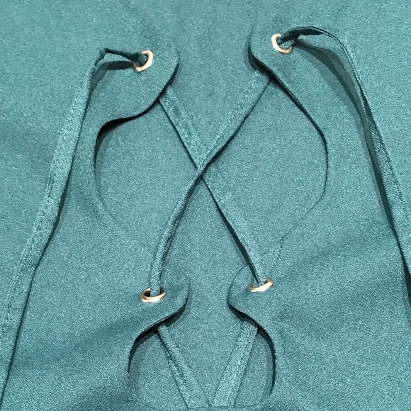 Nasty Gal Harper Shirt Bell Sleeves Boho Lace Up - Picture 8 of 8